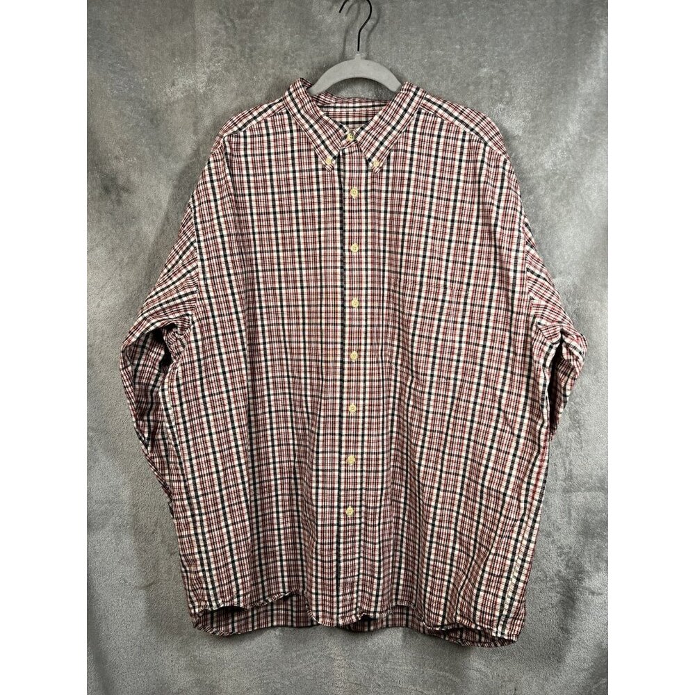 Eddie Bauer Men's XXLT Heavy Duty Long Sleeve Button Down Shirt 100% Cotton 2XLT